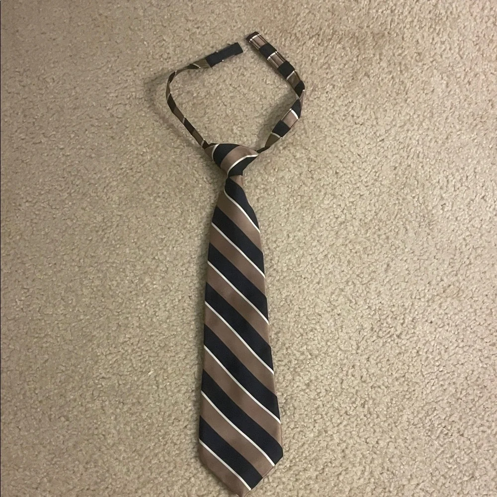Gymboree boys Striped Brown and Black Tie